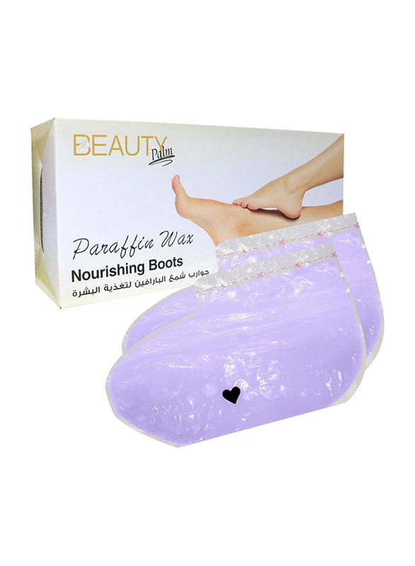 Beauty Palm Lavender Paraffin Wax Foot Boots, 6 Pieces