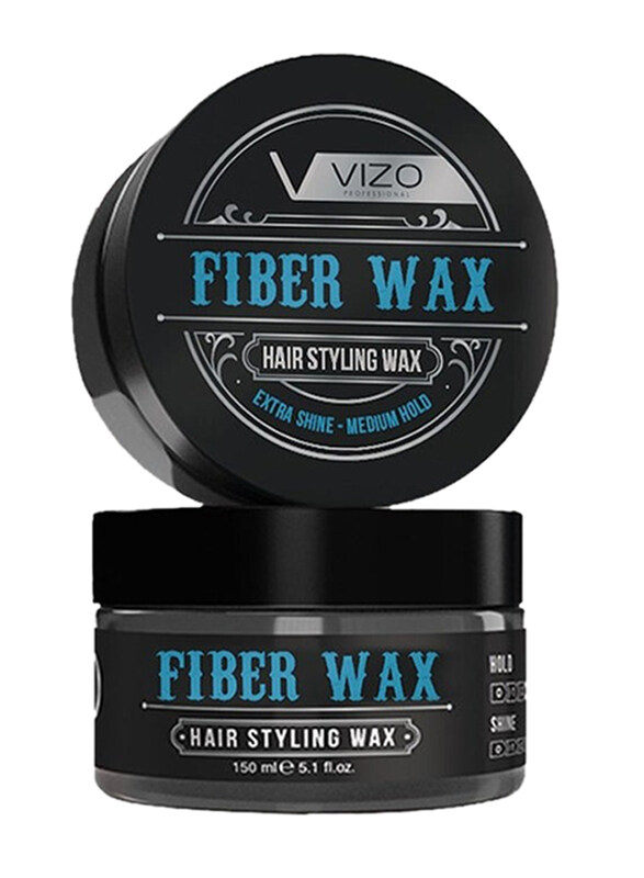 

Vizo Professional Fiber Hair Styling Wax for Extra Shine Medium Hold for All Hair Types, 150ml