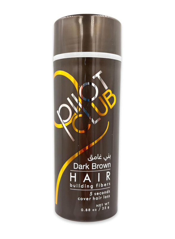 

Pilot Club Hair Building Fibers The 5 Seconds Cover Hair Loss, Dark Brown, 25gm