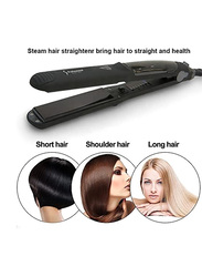 Professional Hair Straightener Steam Style Ceramic Tourmaline Vapor Steam, Matte Marron