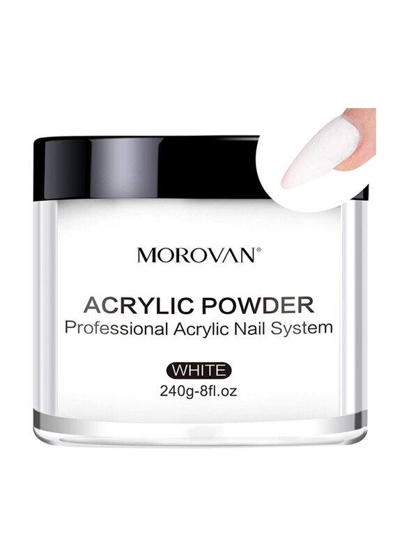 

Morovan Nail Acrylic Powder Professional Nail Art Powder, 8.4oz, White