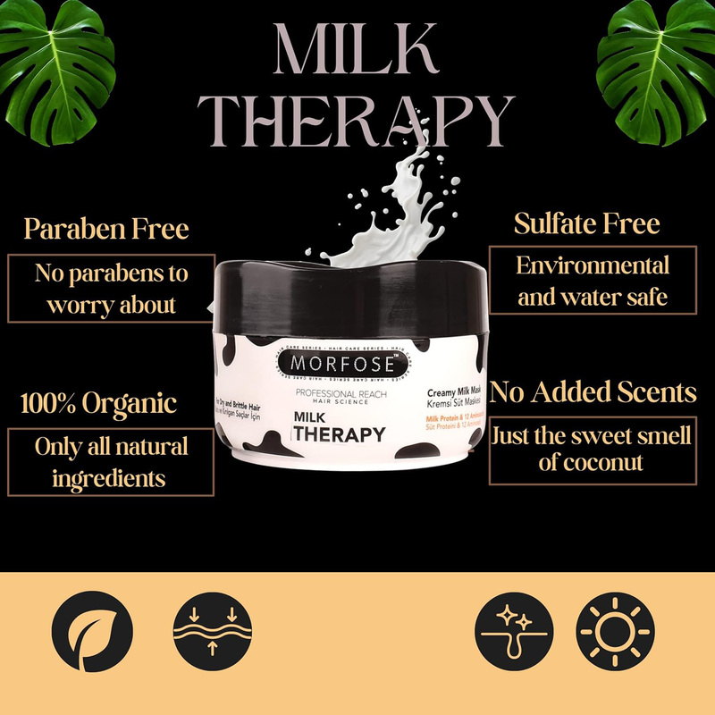 Morfose Professional Reach Hair Science Milk Therapy Creamy Hair Mask, 500ml