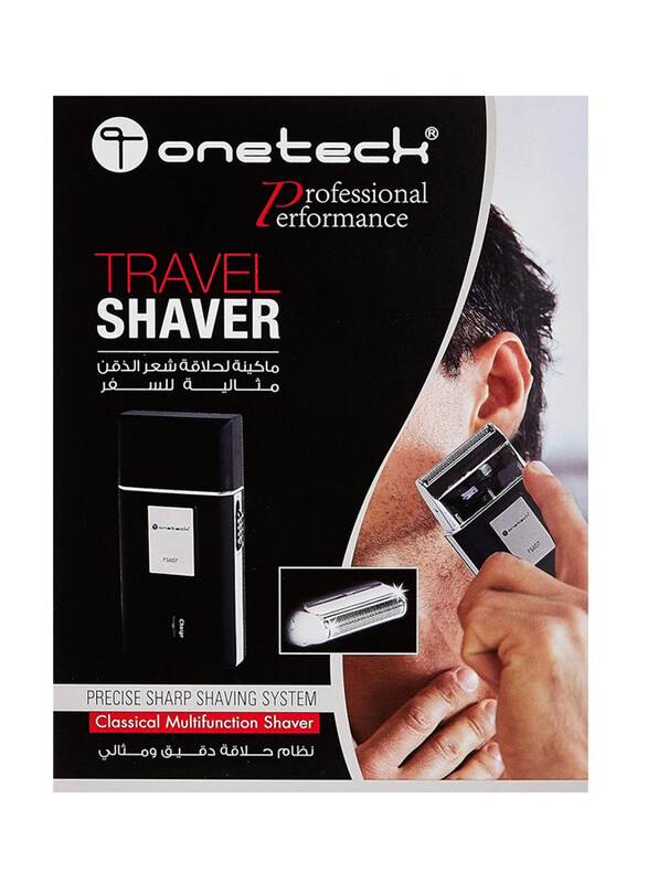 

Oneteck Professional Multifunction Travel Shaver for Men, FS607, Black