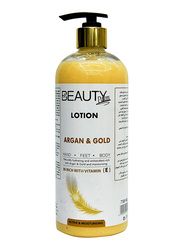 Beauty Palm Argan And Gold Body, Feet & Hand Lotion, 750ml