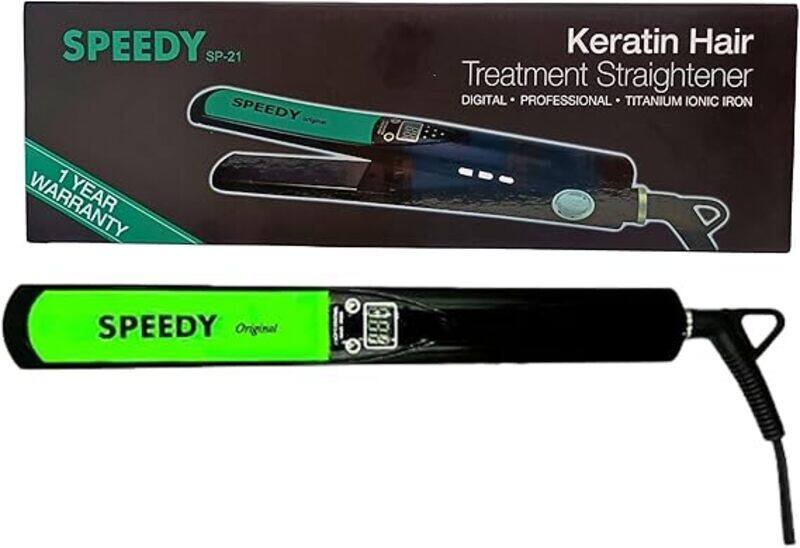 

Speedy SP-21 Keratin Hair Treatment Straightener Pro System 470F Digital Titanuim Ionic Iron