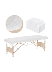 Xiaozhifu Disposable Massage Table Covers Fixed Disposable sheets for Most Massage Beds, 30 Pieces, White