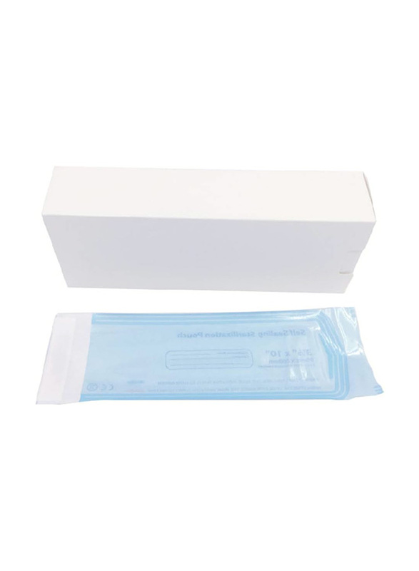 Exceart 200-Piece Self Sealing Sterilization Pouches, White Blue