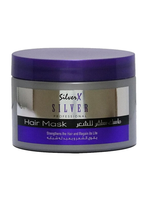 

Silver X Silver Professional Hair Mask Treatment for Strengthen The Hair and Regain It's Life for All Hair Types, 300ml