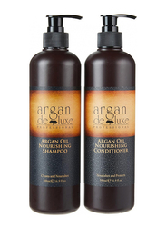 Argan De Luxe 100% Pure Organic Moroccan Argan Oil Nourishing Shampoo & Conditioner 500ml, Set