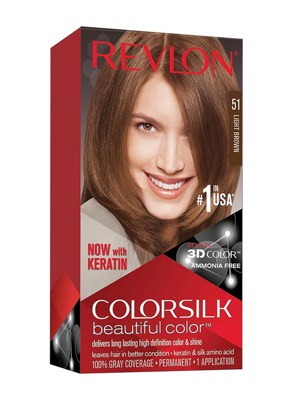 

Revlon Coloursilk Hair Colour, Kit, 51 Light Brown