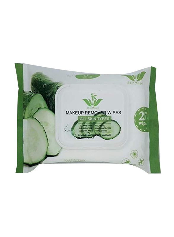Skin Angel Make Up Remover Cucumber Wipes, White