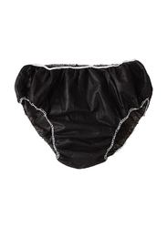 Zayz Disposable Underwear Non-Woven Opaque Panties for Travel Spa, 100 Pieces, Black