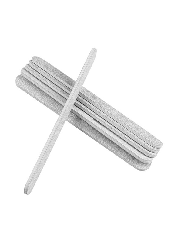 Demiawaking Straight Nail Files Coating Cuticle Remover, 10 Pieces, Silver