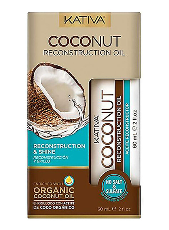 

Kativa Coconut Serum Reconstruction & Shine Hair Oil for All Hair Types, 60ml