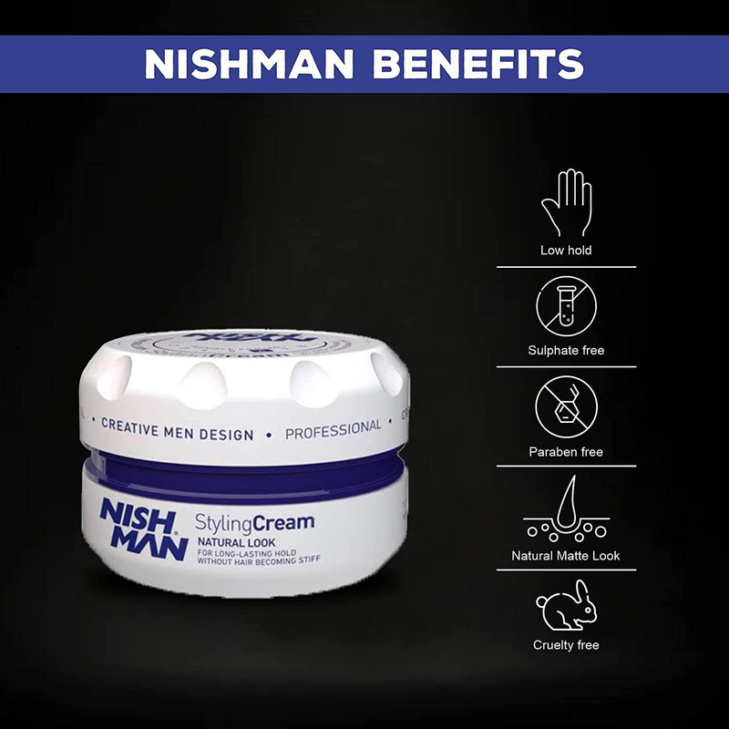 Nish Man Natural Look N6 Hair Styling Wax Cream, 150ml