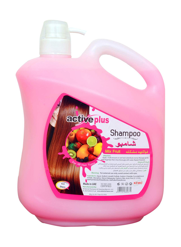 Active Plus Mix Fruit Shampoo for All Hair Types, 4.5 Litres