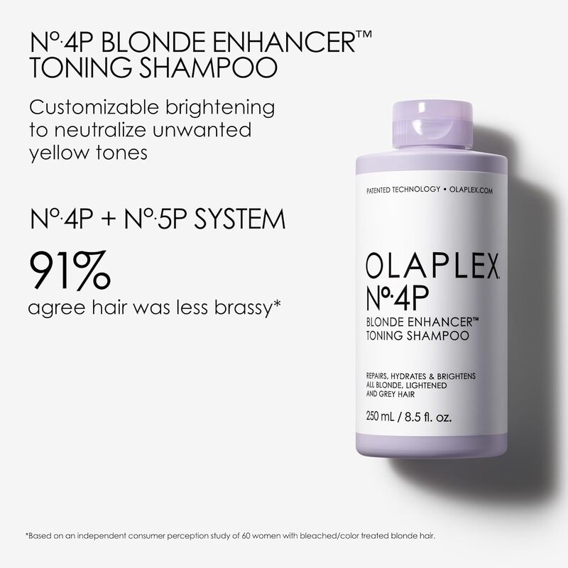 Olaplex No. 4P Blonde Enhancing Toning Shampoo, 8.5 Fl Oz
