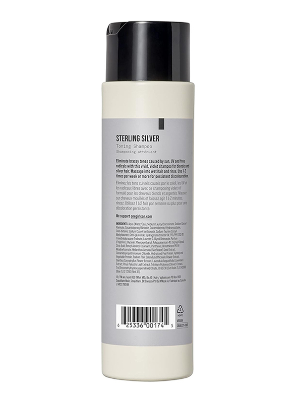 AG Care Sterling Silver Toning Shampoo for Coloured Hair, 296ml