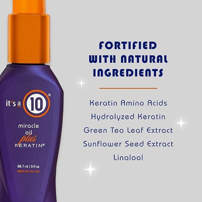 It's a 10 Miracle Oil plus Keratin 3 oz. (Pack of 4)