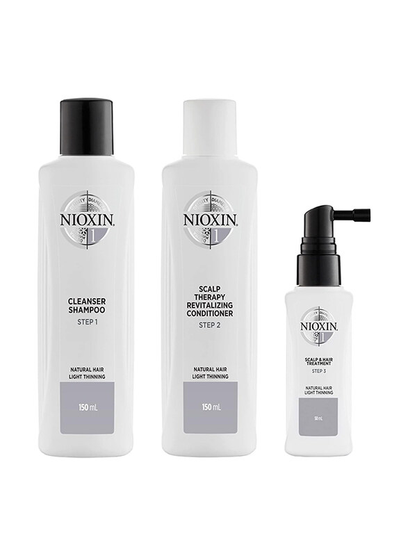 

Nioxin Strengthening & Thickening Hair Treatment System Kit for All Hair Types, 3 Pieces