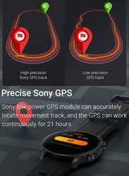Haylou 30.4mm Bluetooth Smartwatch, GPS, Black