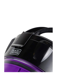 Black+Decker Vacuum Cleaner With Bagless And Multicyclonic Technology, 1600W, VM1880-B5, Black/Purple/Grey