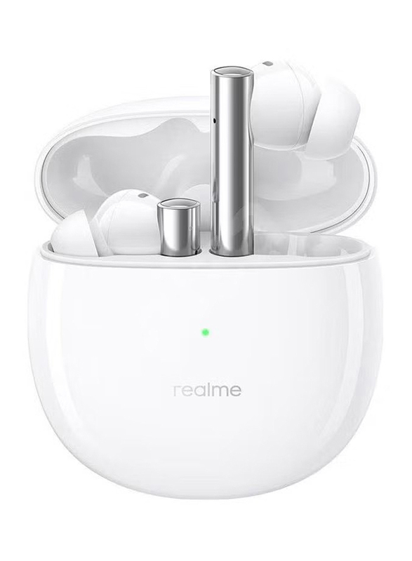 Realme Buds Air 2 In-Ear Wireless Earphones With Charging Case, White/Blanco