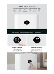 Xiaomi Smart Air Purifier 4 Pro App/Voice Control Alexa Supported Smart Air Cleaner 500 m3/h PM CADR OLED Touch Screen Display Suitable for Large Room, AC-M15- SC, White