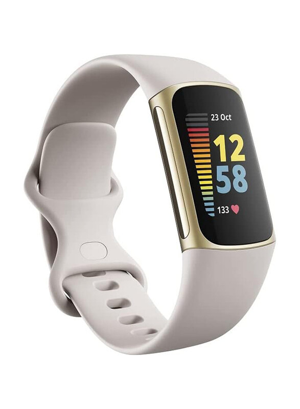 

Fitbit Charge 5 One Size Fitness Tracker with Heart Rate Tracker & GPS, Lunar White