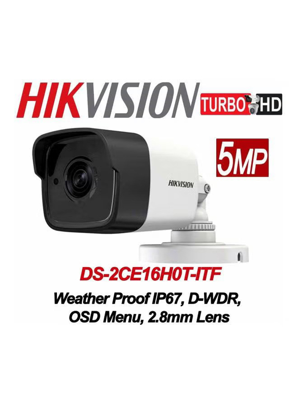 Hikvision 5MP HD D-WDR Bullet Camera, White