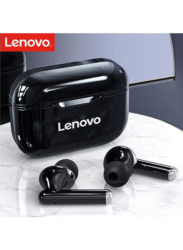 Lenovo LP1 Ultimate BT Wireless/Bluetooth In-Ear Noise Cancelling Headphones, Black
