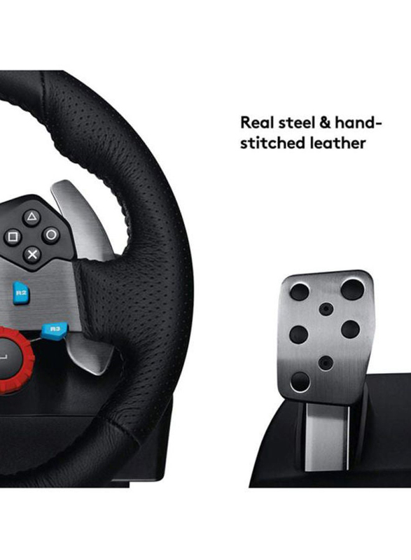 Logitech G29 Wireless Driving Force Racing Wheel with Floor Pedals for PlayStation PS5/ PS4/ PS3 and PC, Black