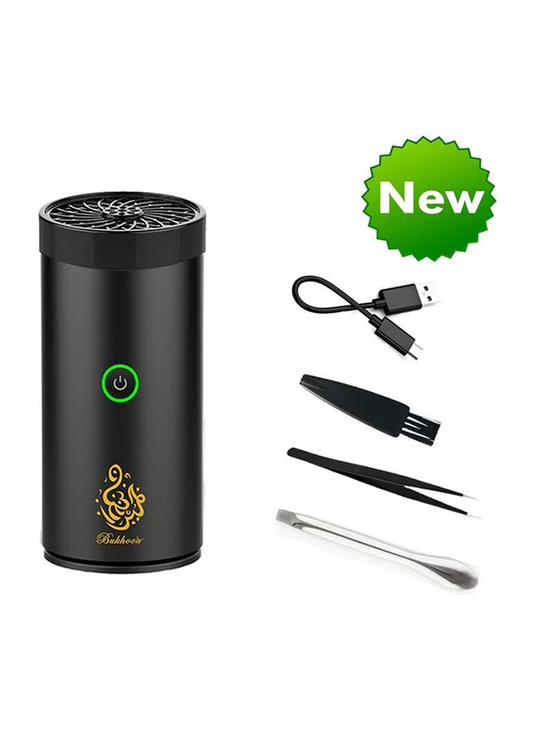 USB Type-C Power Rechargeable Incense Burner, Black