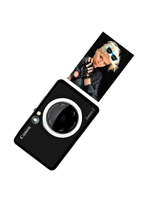 Canon Zoemini S Instant Camera with Colour Photo Printer, 8MP, Black