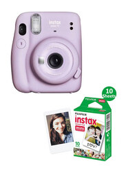 Fujifilm Instax Mini 11 Instant Film Camera with 10 Films Sheets, 16MP, Lilac Purple