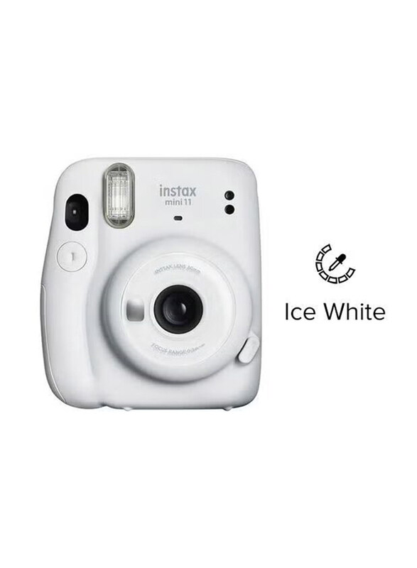 Fujifilm Instax Mini 11 Instant Film Camera with 10 Films Sheets, 16MP, Ice White