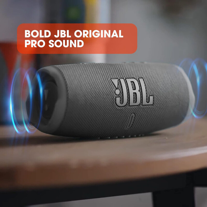 JBL Charge 5 Splashproof Portable Bluetooth Speaker, Black