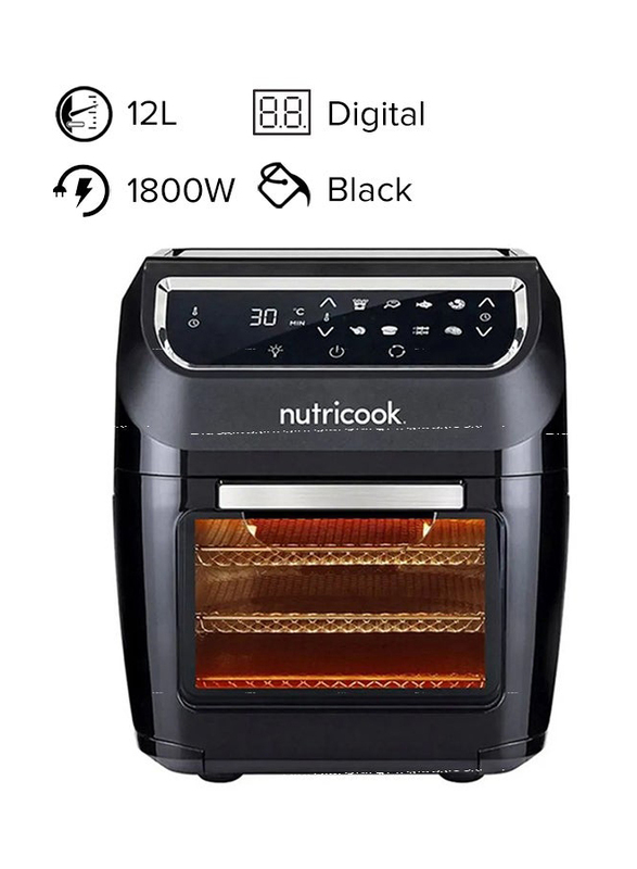 Nutricook 12L Air Fryer Oven, 1800W, NC-AFO12, Black