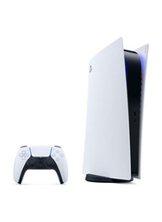 Sony PlayStation PS5 Digital Edition Console, 16GB, With 2 DualSense Wireless Controller, White