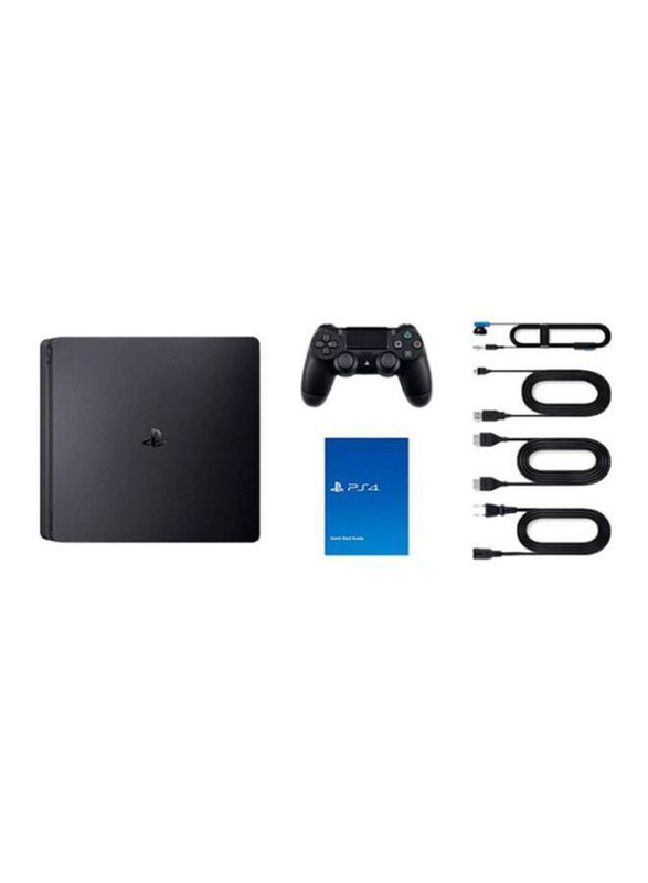 Sony PlayStation PS4 Slim Console, 1TB, With 2 Dualshock 4 Wireless Controller, HW 2116B, Black