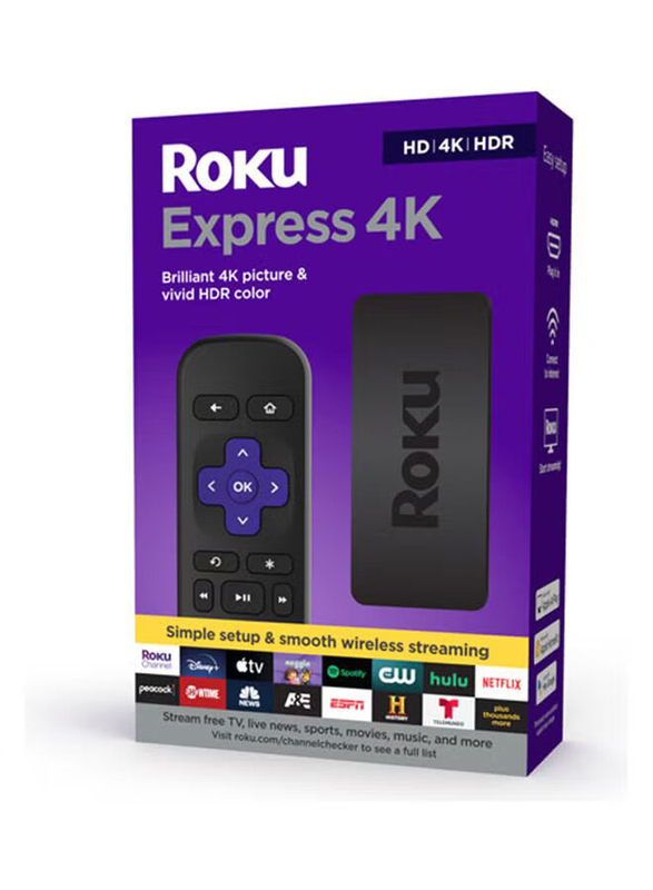 Roku 4K Streaming Media Player Express, Black