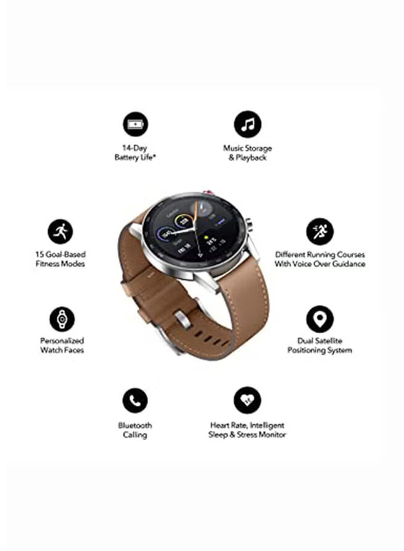 Honor Magic Watch 2 30.4mm Smartwatch, GPS, Flax Brown