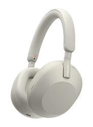 Sony WH-1000XM5 Wireless/Bluetooth Over-Ear Noise Cancelling Headphones, Platinum Silver