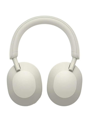 Sony WH-1000XM5 Wireless/Bluetooth Over-Ear Noise Cancelling Headphones, Platinum Silver