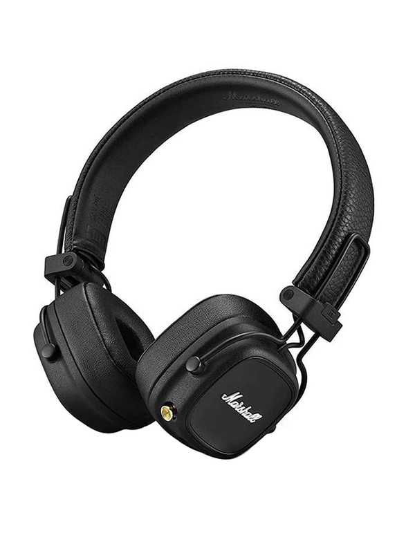 Marshall Major IV Foldable Bluetooth Wired/Wireless On-Ear 80+ Hours of Playtime Headphones, Black