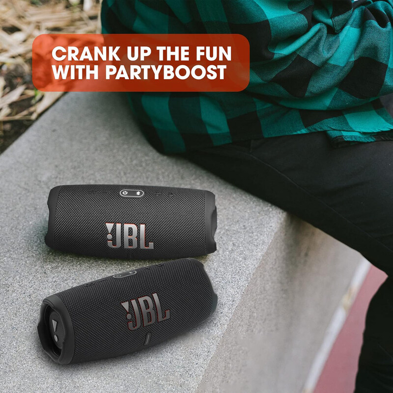 JBL Charge 5 Splashproof Portable Bluetooth Speaker, Black