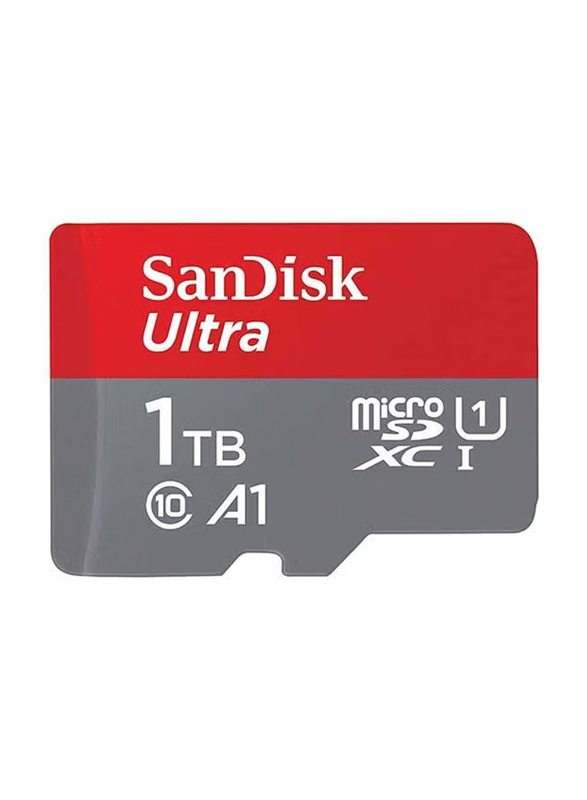SanDisk 1.0 TB Ultra Class 10 UHS-I Card A1 MicroSDXC Memory Card, 120MB/s, Red/Grey