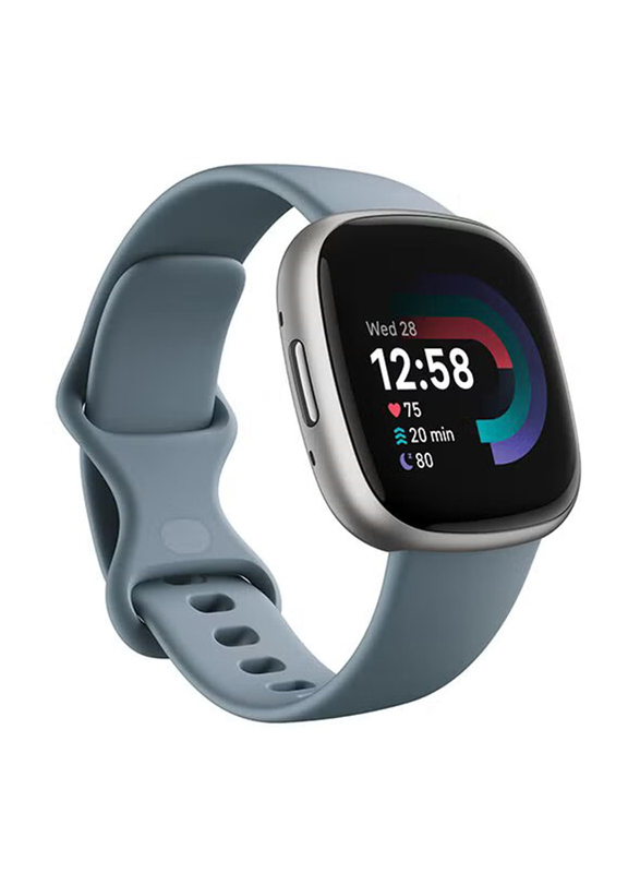 Fitbit Versa 4 40mm Health & Fitness Smartwatch, GPS, Blue/Platinum