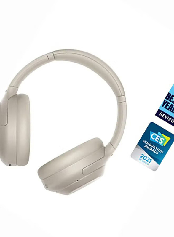 Sony WH-1000XM4 Premium Wireless On-Ear Noise Cancelling Headphones, Platinum Silver