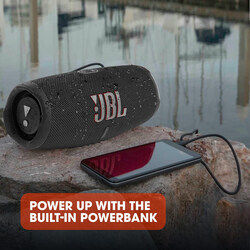 JBL Charge 5 Splashproof Portable Bluetooth Speaker, Black